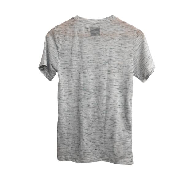 Hurley Girls Logo Print V-Neck Short Sleeve Tee Shirt Gray Pink Purple Large - Picture 4 of 4